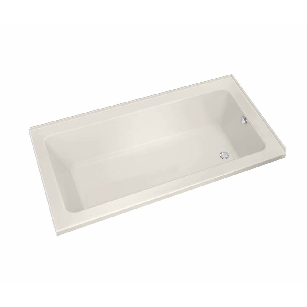 Maax Pose 6632 IF Acrylic Corner Right Right-Hand Drain Aeroeffect Bathtub in Biscuit