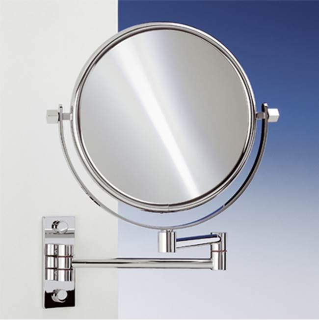 Nameeks Brass Wall Mounted Extendable Double Face 7x Magnifying Mirror