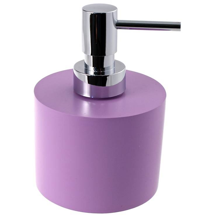 Nameeks Lilac Round and Wide Soap Dispenser in Resin