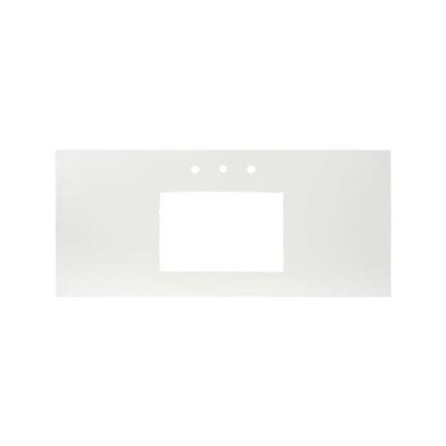 Native Trails 30'' Native Stone Vanity Top in Pearl- Rectangle with 8'' Widespread Cutout