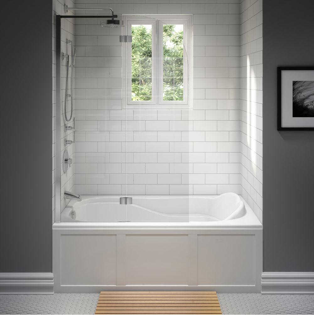 Neptune DAPHNE bathtub 32x60 with Tiling Flange, Right drain, Whirlpool/Mass-Air/Activ-Air, Biscuit