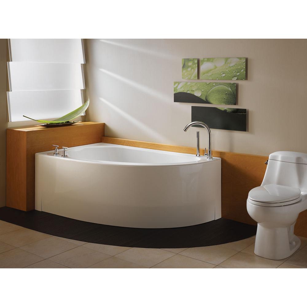 Neptune WIND bathtub 36x60 with Tiling Flange and Skirt, Left drain, Mass-Air, White
