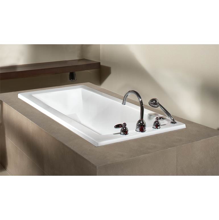Oceania Baths Unity Deck Mount 60 x 30, ComfortAir Bathtub, Glossy White