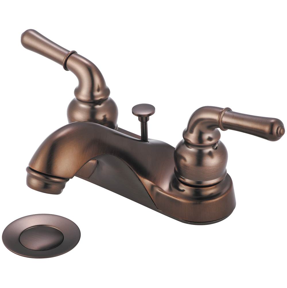 Olympia LAV-4'' TWO LVR HDL W/BRASS POP-UP DRAIN-ORB