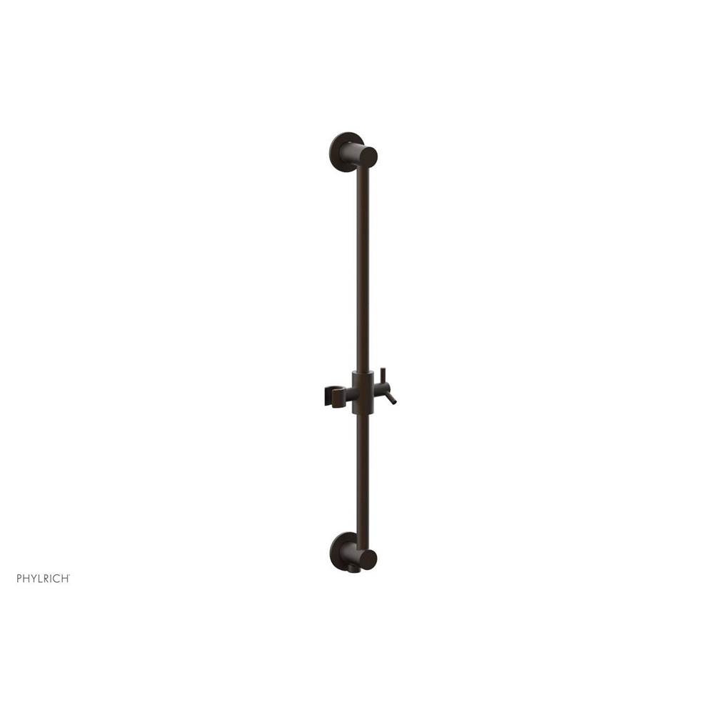 Phylrich Oil Rubbed Bronze Modern 24'' Handshower Slide Bar With Holder And Integrated Outlet
