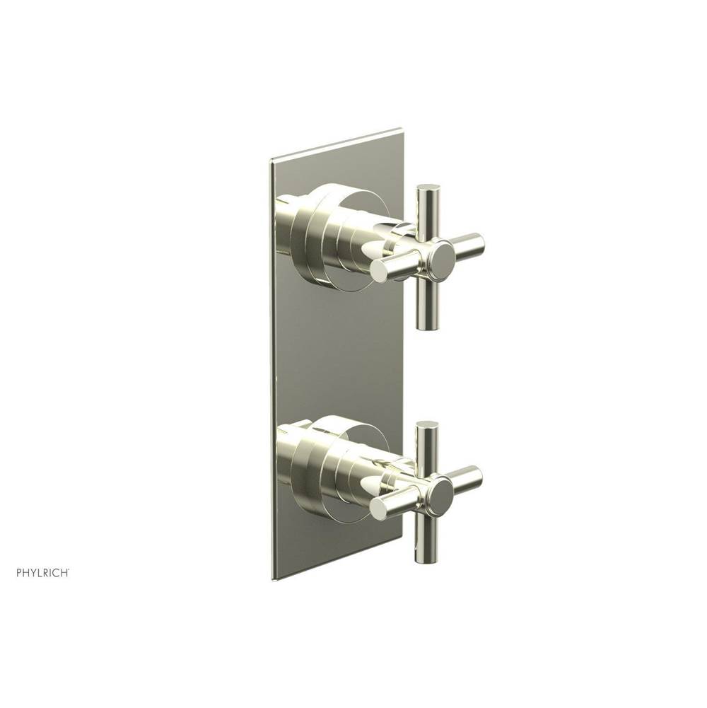Phylrich BASIC 1/2'' Thermostatic Valve with Volume Control or Diverter Cross Handles 4-350