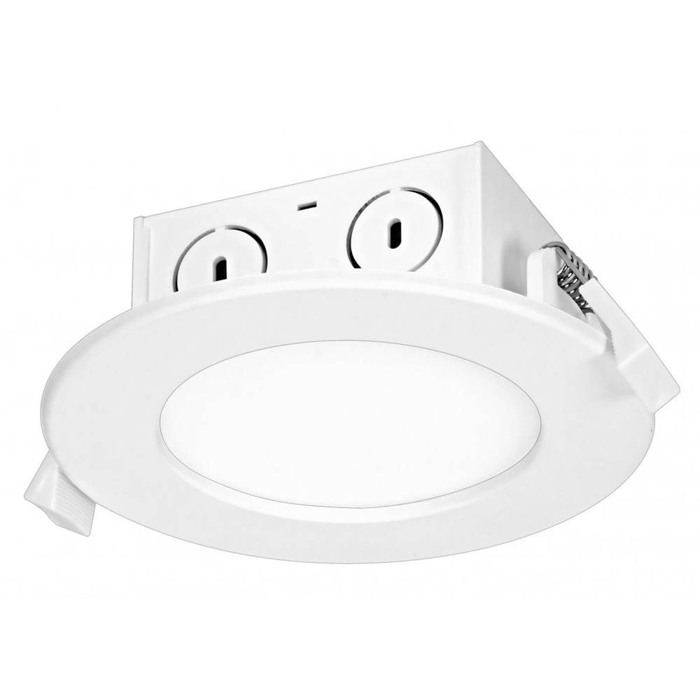 Satco 8.5 W LED Direct Wire Downlight, Edge-lit, 4'', 3000K, 120 V, Dimmable