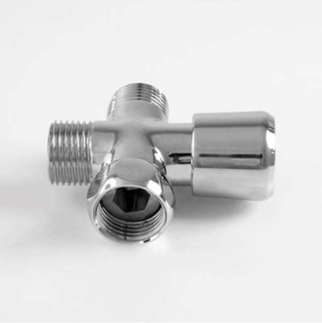 Sigma Push Pull diverter for Exposed Shower Neck 1/2'' NPT. Swivels and diverts water Handshower Wands POLISHED NICKEL PVD .43