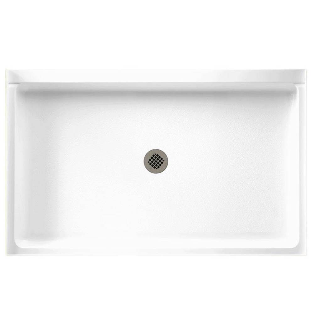 Swan SS-3454 34 x 54 Swanstone Alcove Shower Pan with Center Drain in Bone