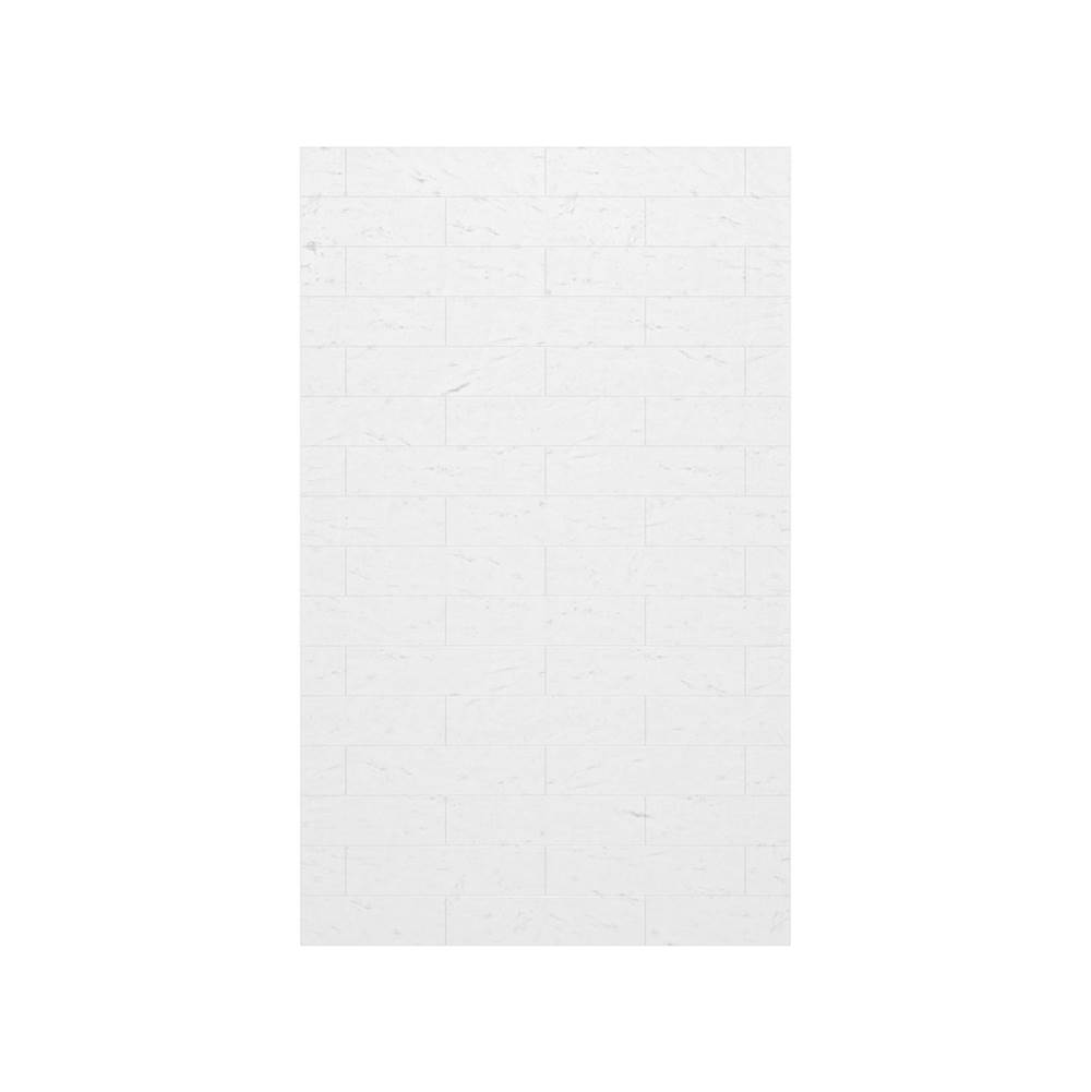Swan MSMK-8430-1 30 x 84 Swanstone® Modern Subway Tile Glue up Bathtub and Shower Single Wall Panel in Carrara
