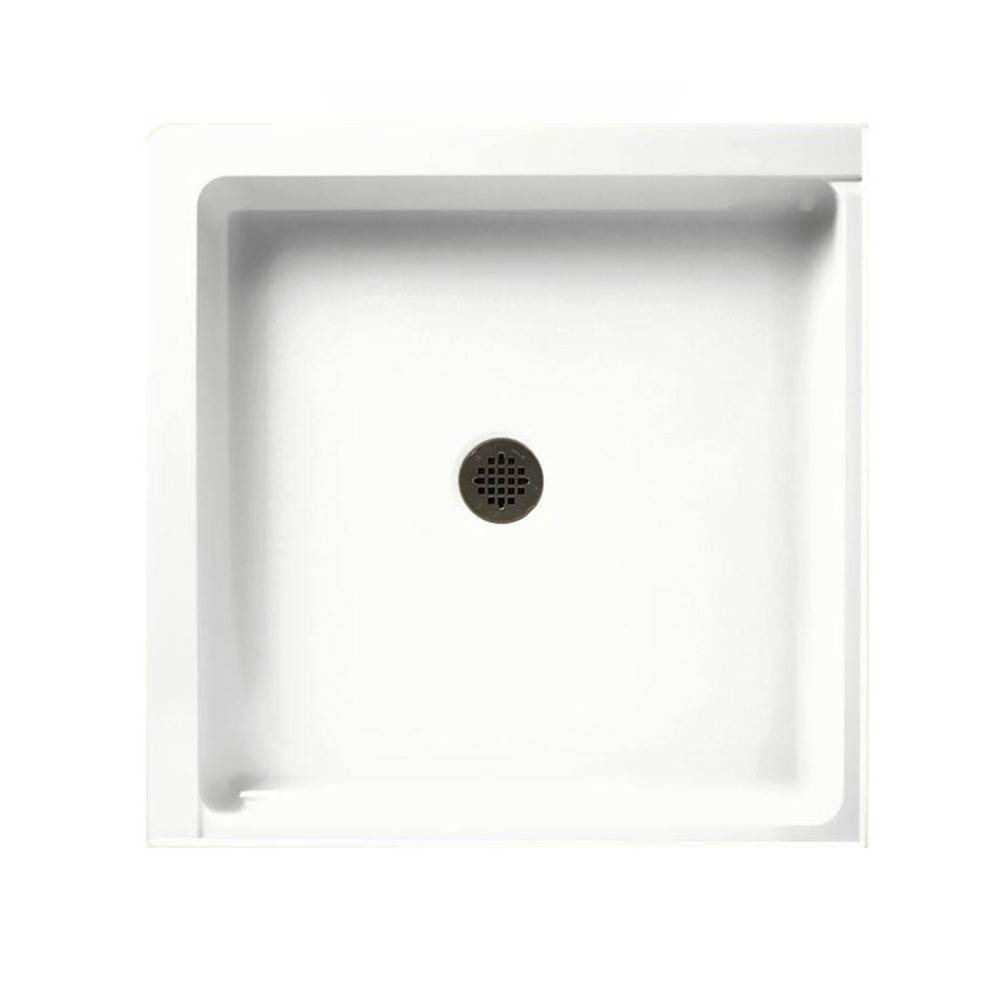 Swan R-36DTF 36 x 36 Veritek Alcove Shower Pan with Center Drain in White
