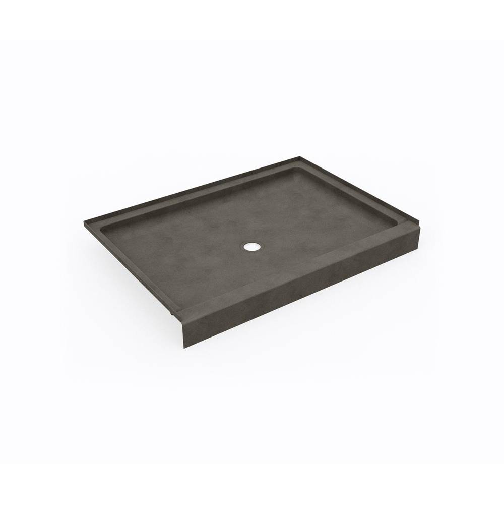 Swan SS-3448 34 x 48 Swanstone® Alcove Shower Pan with Center Drain Charcoal Gray