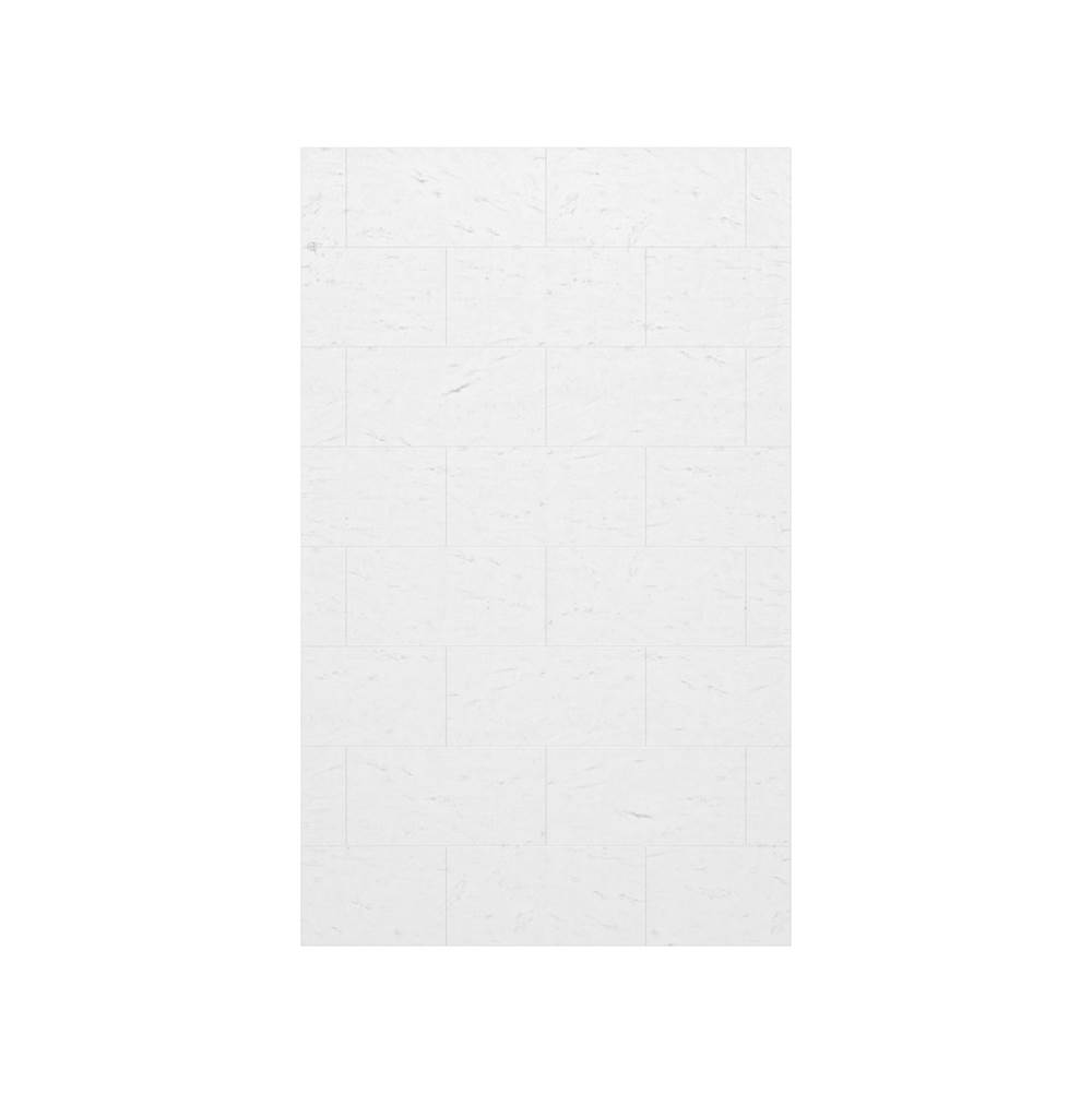 Swan TSMK-8462-1 62 x 84 Swanstone® Traditional Subway Tile Glue up Bathtub and Shower Single Wall Panel in Carrara