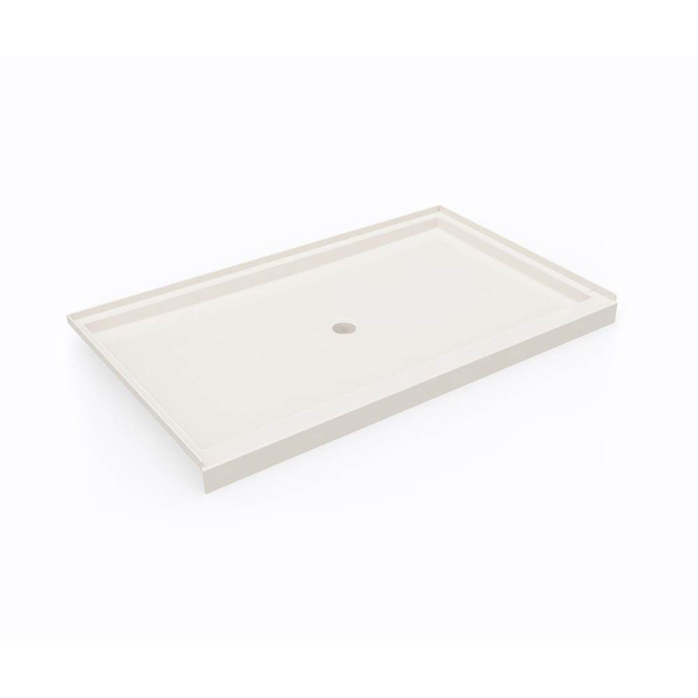 Swan SS-3660 36 x 60 Swanstone® Alcove Shower Pan with Center Drain in Bisque