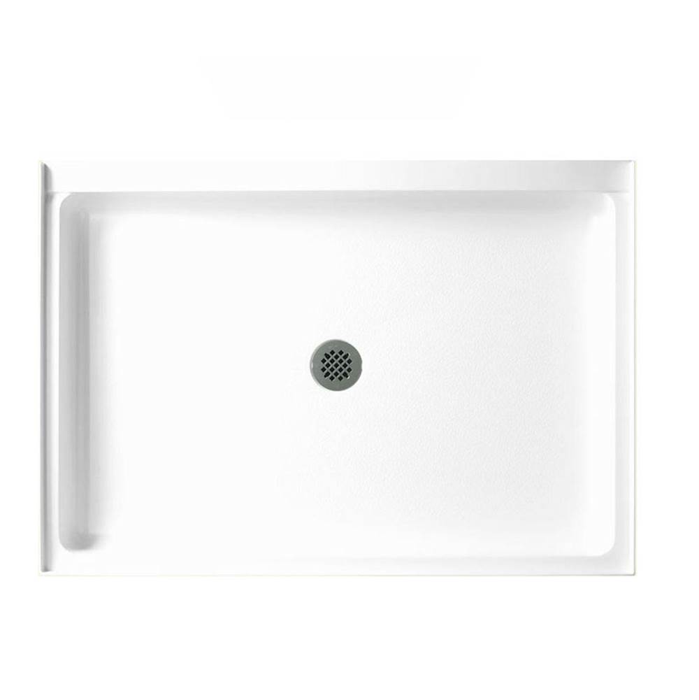 Swan SS-3442 34 x 42 Swanstone Alcove Shower Pan with Center Drain Ash Gray