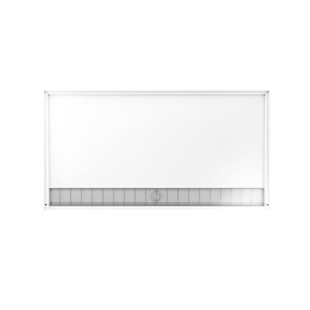 Swan SBF-3462 34 x 62 Performix Alcove Shower Pan with Center Drain in Tahiti White