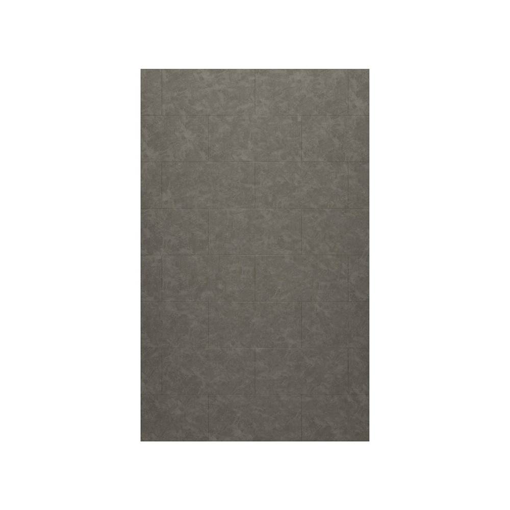Swan TSMK-7262-1 62 x 72 Swanstone® Traditional Subway Tile Glue up Bathtub and Shower Single Wall Panel in Charcoal Gray