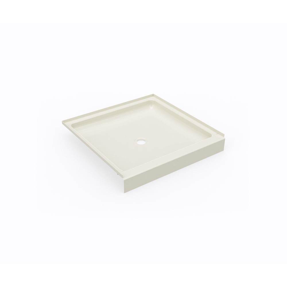Swan SS-3636 36 x 36 Swanstone® Alcove Shower Pan with Center Drain in Bone