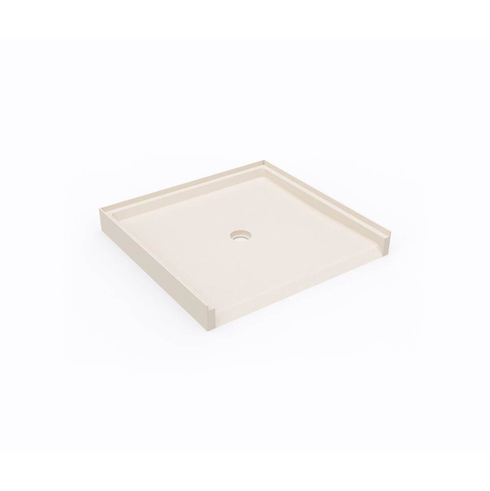 Swan STS-3738 37 x 38 Swanstone® Alcove Shower Pan with Center Drain in Tahiti White