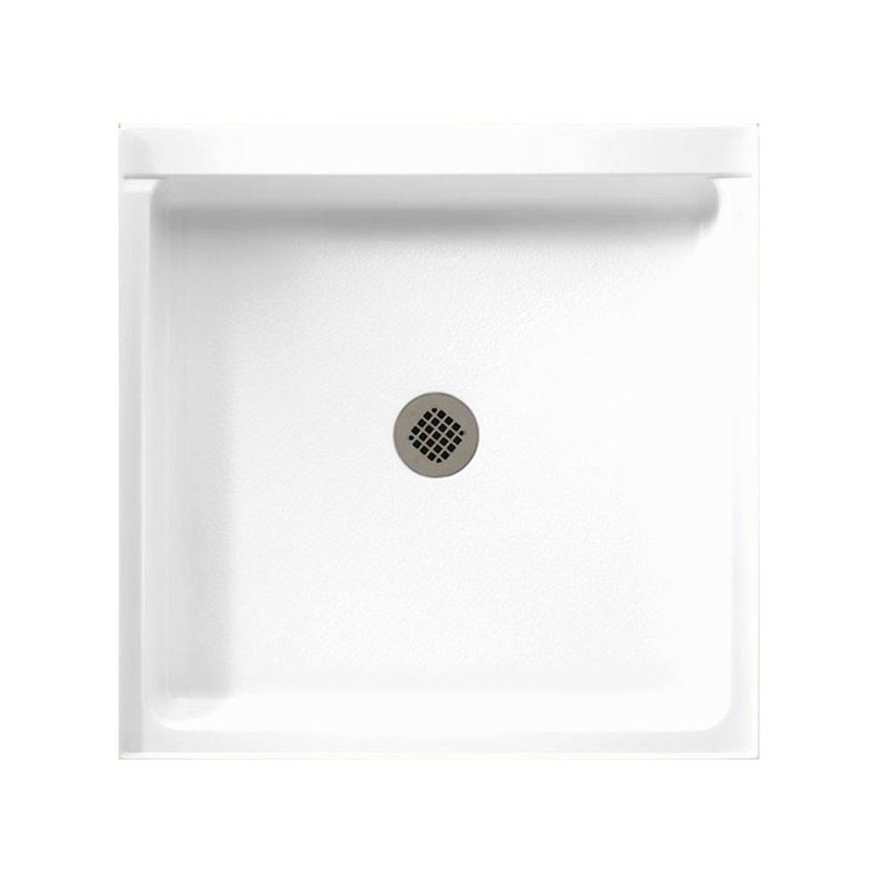 Swan R-3636 36 x 36 Veritek Alcove Shower Pan with Center Drain in White
