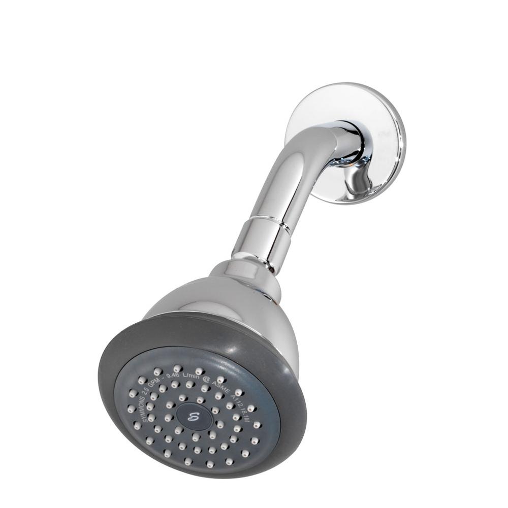 Symmons 1-Spray 3.3 in. Fixed Showerhead in Polished Chrome (2.5 GPM)