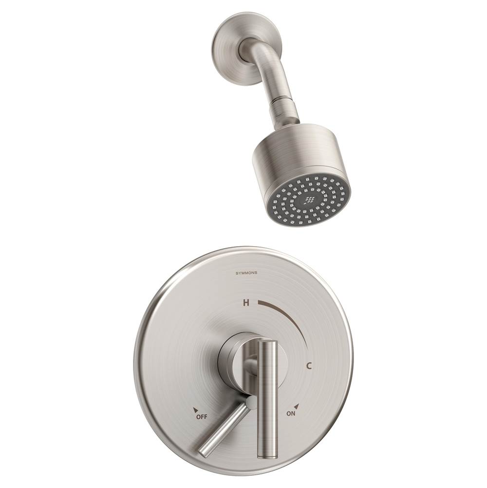 Symmons Dia Single Handle 1-Spray Shower Trim with Secondary Volume Control in Satin Nickel - 1.5 GPM (Valve Not Included)