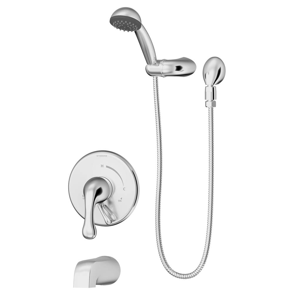 Symmons Unity Single Handle 1-Spray Tub and Hand Shower Trim in Polished Chrome - 1.5 GPM (Valve Not Included)