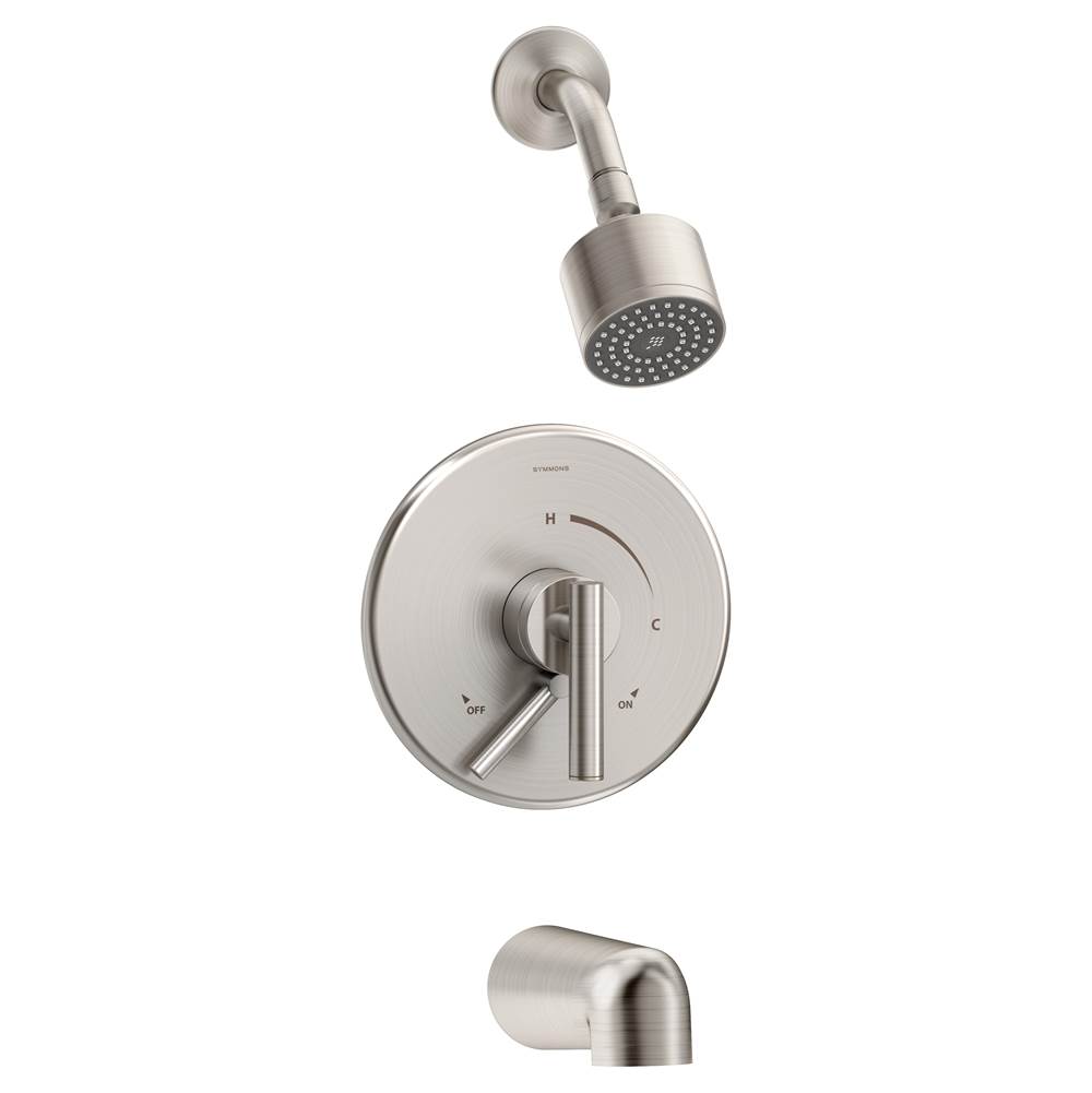 Symmons Dia Single Handle 1-Spray Tub and Shower Faucet Trim in Satin Nickel - 1.5 GPM (Valve Not Included)