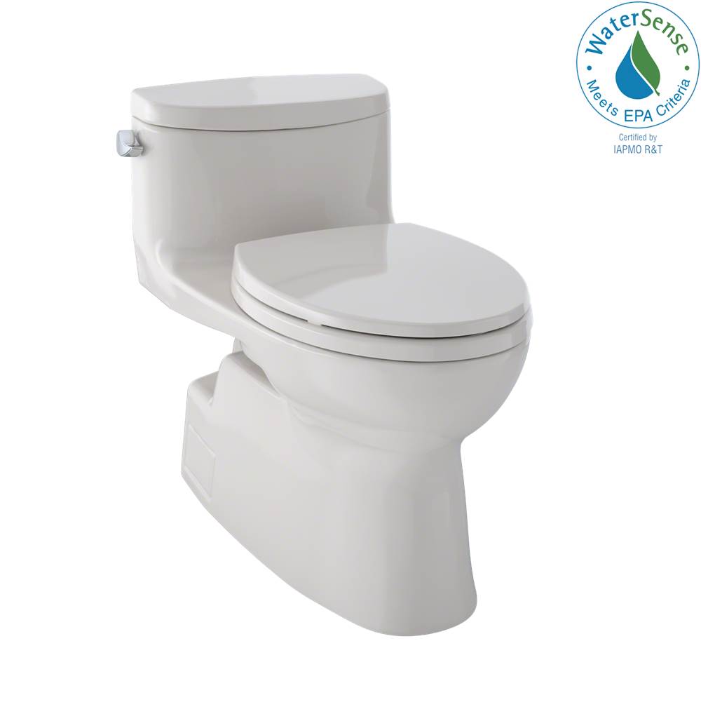 TOTO Carolina® II One-Piece Elongated 1.28 GPF Universal Height Skirted Toilet with CEFIONTECT, Sedona Beige