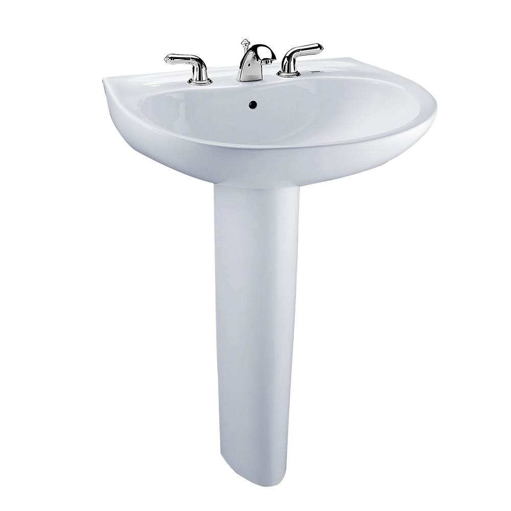 TOTO Toto® Prominence® Oval Basin Pedestal Bathroom Sink With Cefiontect™ For 4 Inch Center Faucets, Sedona Beige