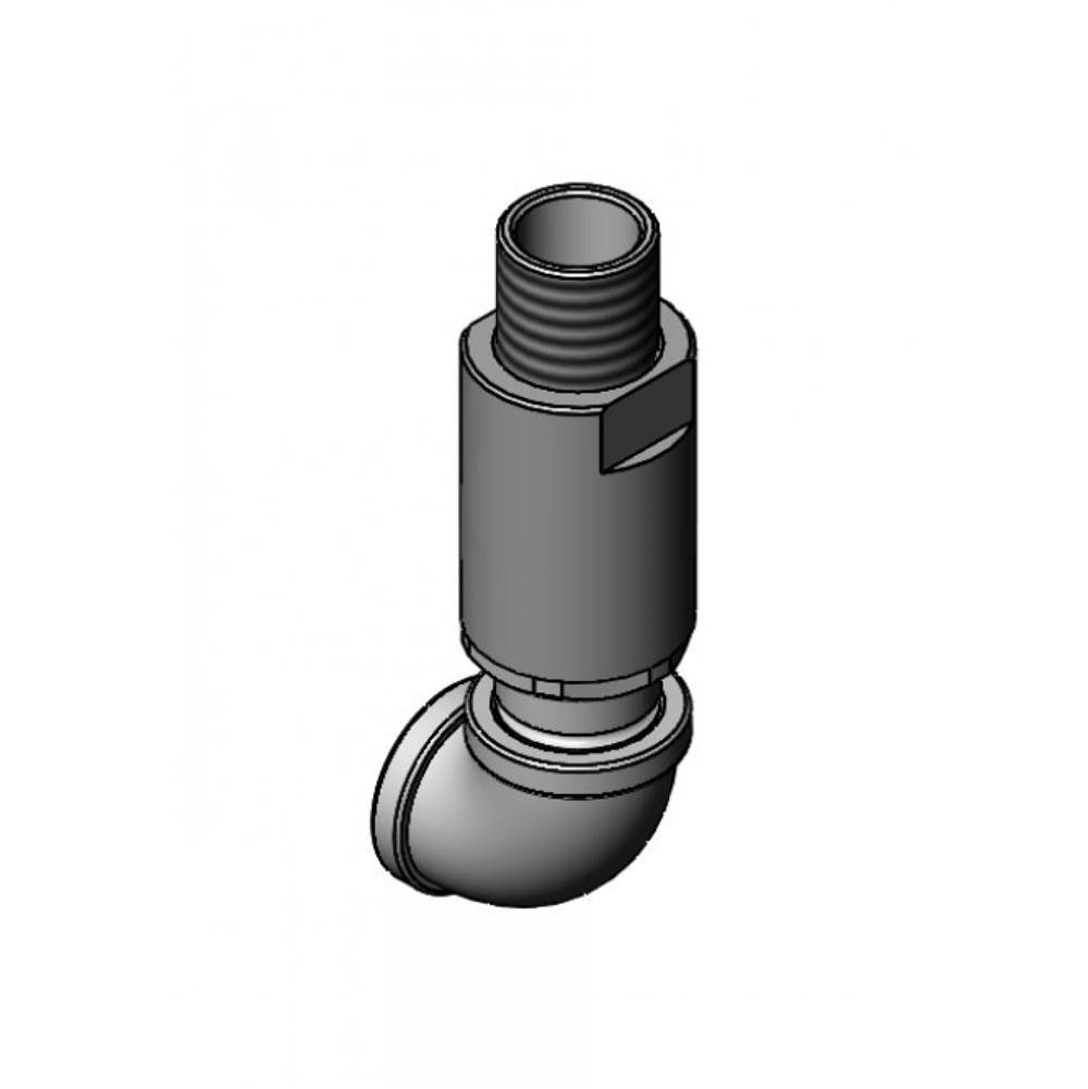 T&S Brass 3/4'' Swivel Assembly with Elbow, Chrome-Plated Brass