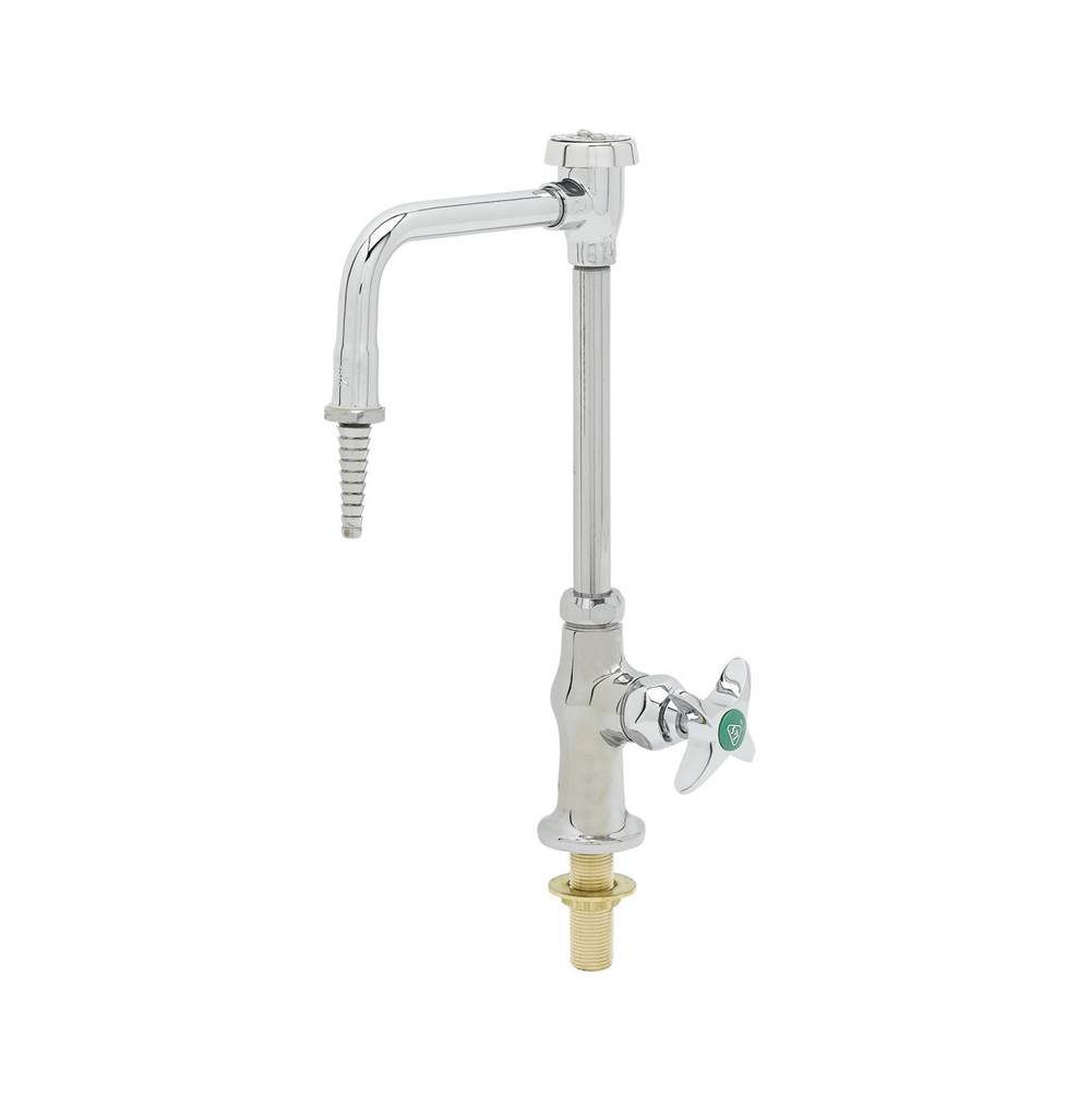 T&S Brass Lab Faucet, Single Temp. Control, Swivel/Rigid Vacuum Breaker Nozzle, Serrated Tip