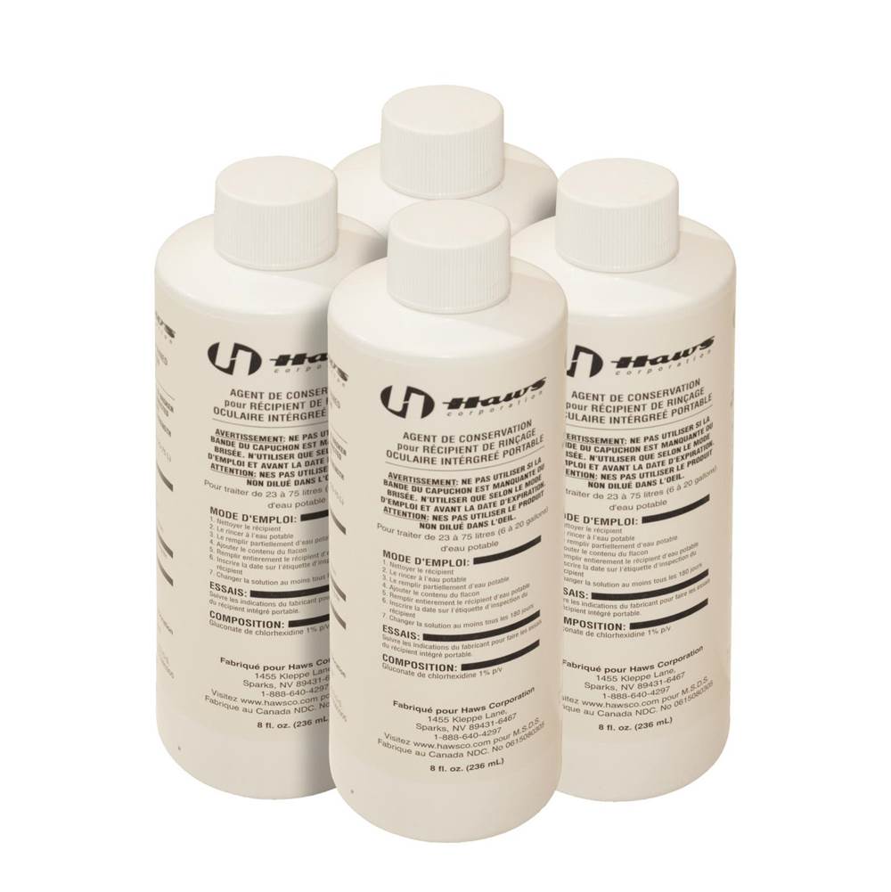 T&S Brass Bacteriostatic Preservative, (4) 5 oz Bottles (Portable Eye Wash Accessory)