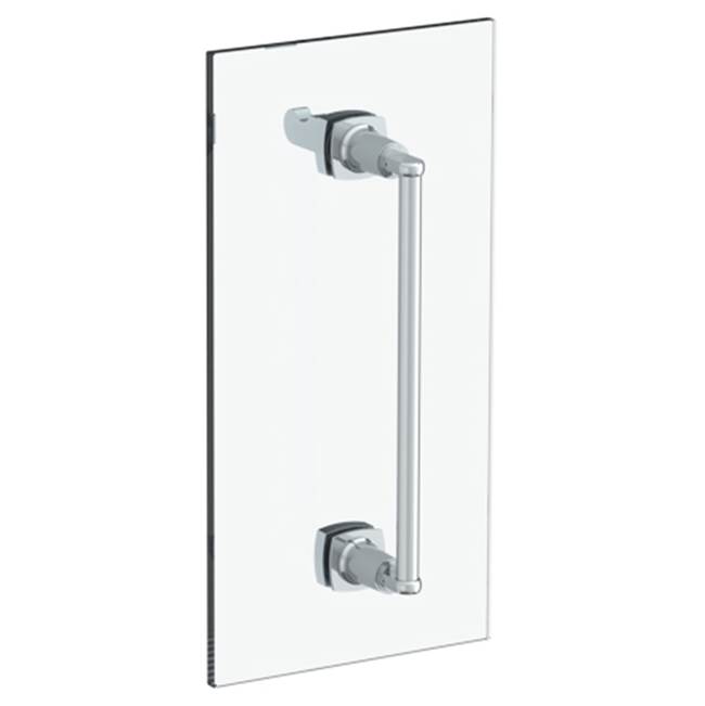 Watermark H-Line 6” shower door pull with knob/ glass mount towel bar with hook