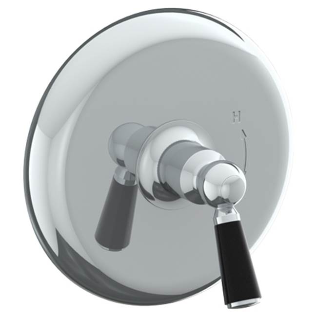 Watermark Wall Mounted Pressure Balance Shower Trim, 7'' dia. (shown with optional black handle inserts)