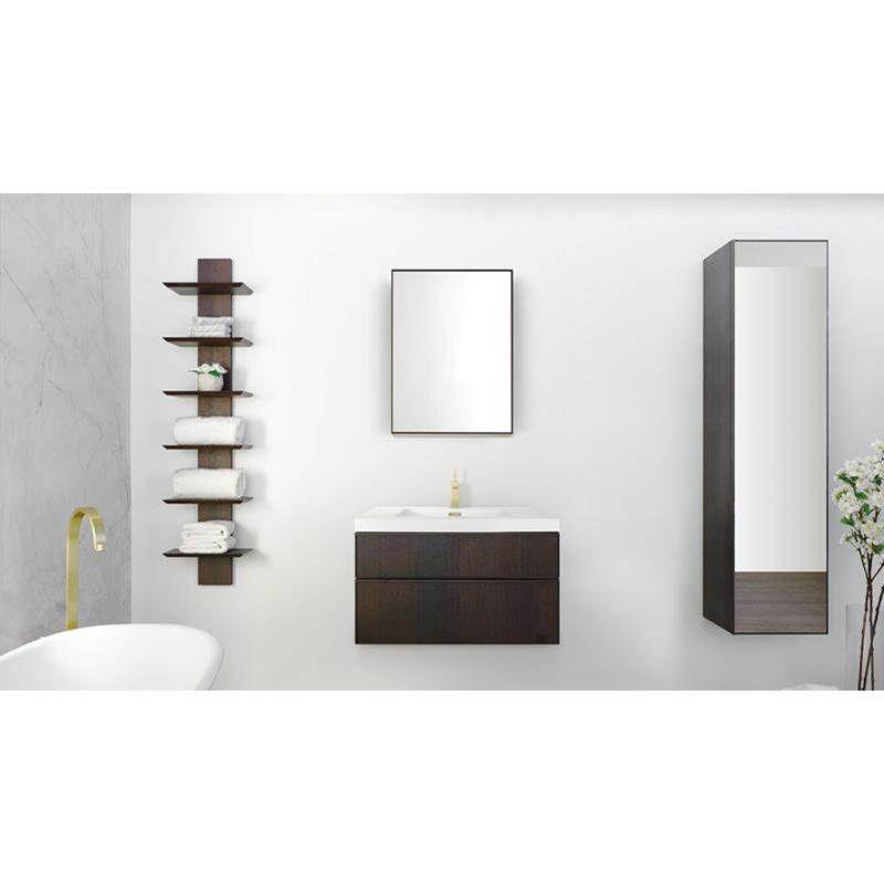 WETSTYLE Furniture Frame Linea - Linen Cabinet 16 X 66 - Oak Coffee Bean