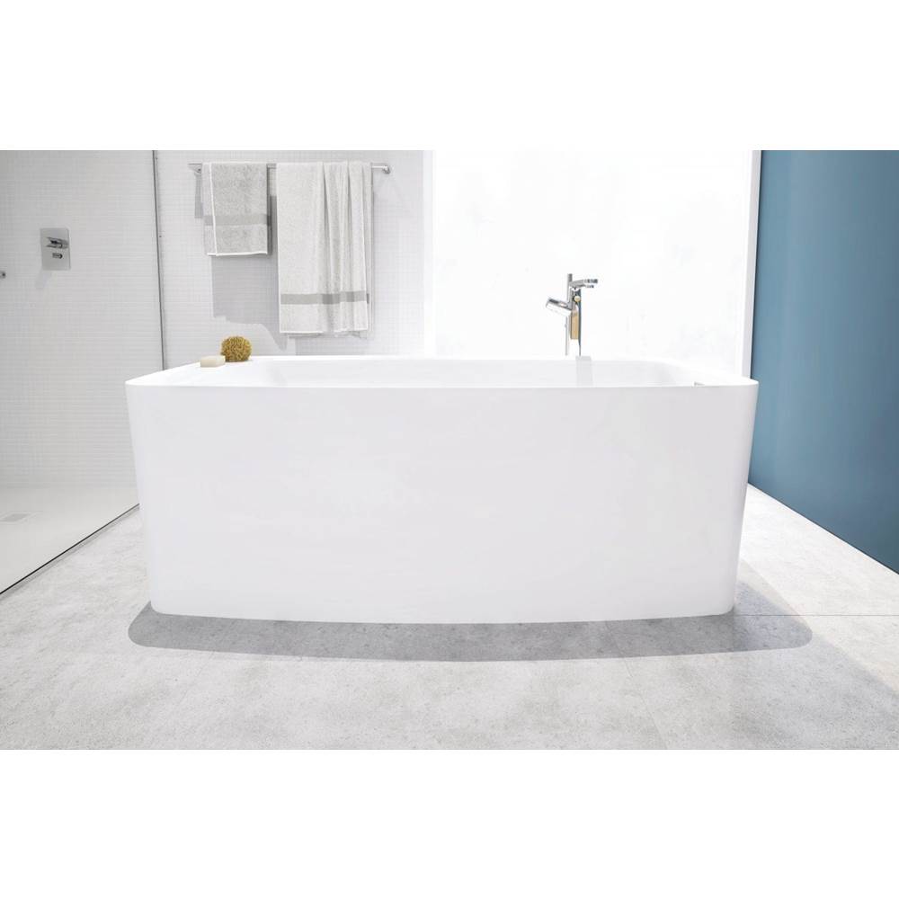 WETSTYLE Lab Bath 66 X 30 X 24 - Fs - Built In Pc O/F & Drain - White Matte