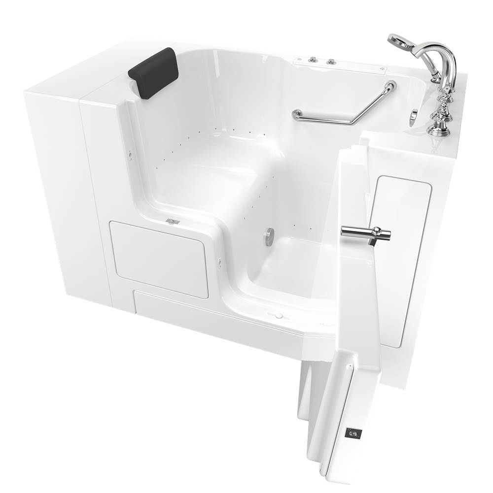 American Standard Gelcoat Premium Series 32 x 52 -Inch Walk-in Tub With Air Spa System - Right-Hand Drain With Faucet