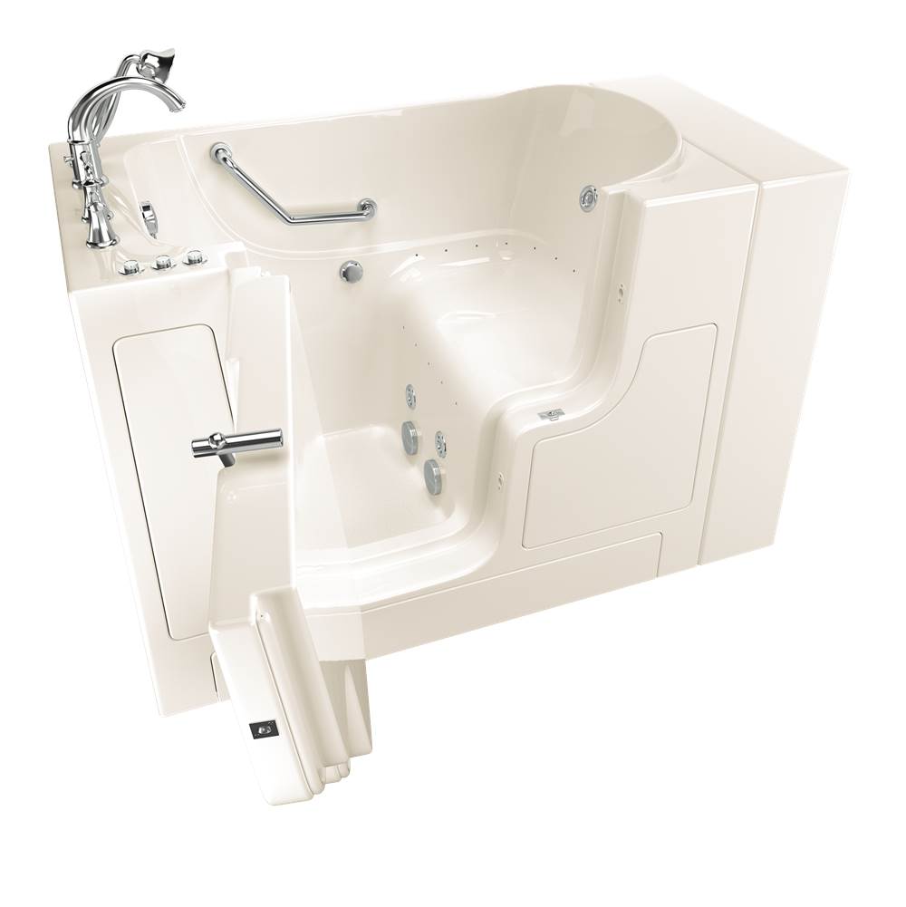 American Standard Gelcoat Value Series 30 x 52 -Inch Walk-in Tub With Combination Air Spa and Whirlpool Systems - Left-Hand Drain With Faucet