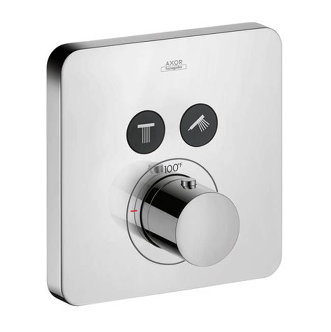 Axor ShowerSelect Thermostatic Trim SoftCube for 2 Functions in Chrome