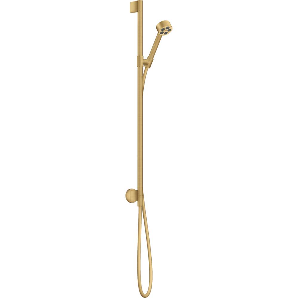 Axor ONE Wallbar Set 75 1-Jet with Wall Outlet, 2.5 GPM in Brushed Gold Optic