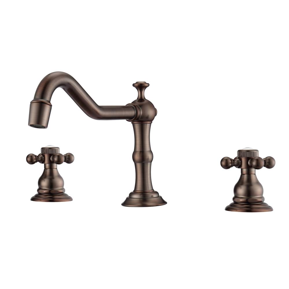 Barclay Roma 8''cc Lav Faucet, withHoses,Button Cross Handles,ORB