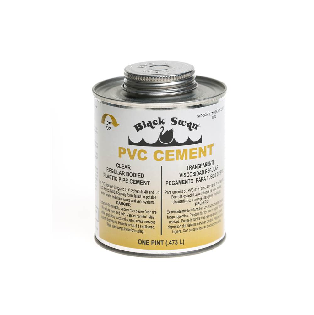 Black Swan PVC Cement (Clear) - Regular Bodied - Pint