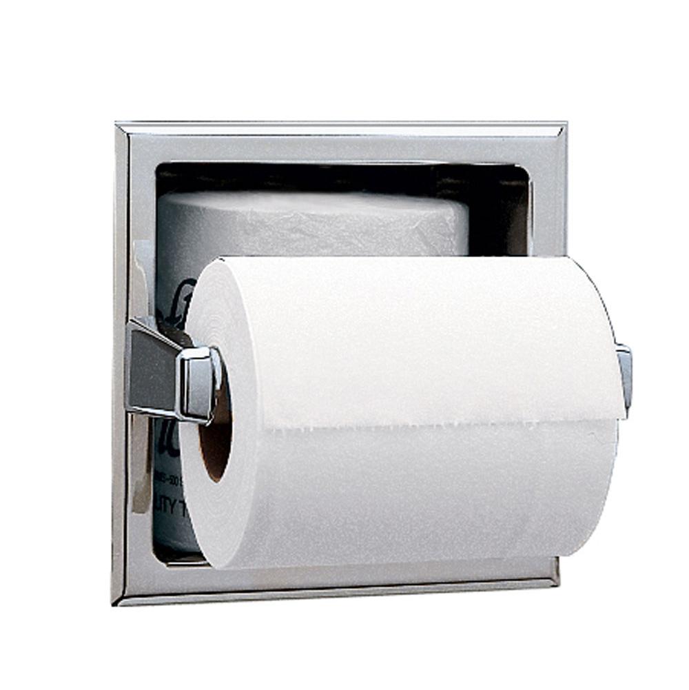 Bobrick Recessed Toilet Tissue Dispenser With Storage For Extra Roll