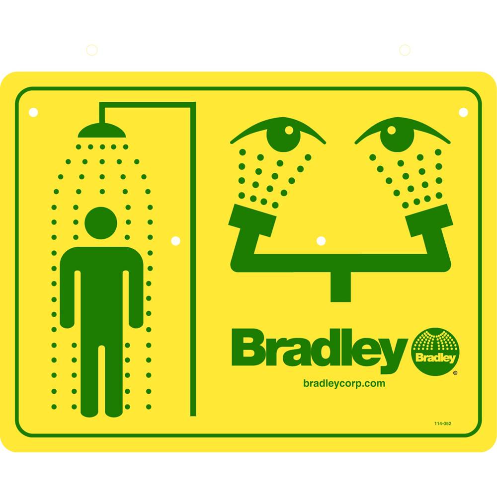 Bradley Safety Sign, Eyewash and Shower