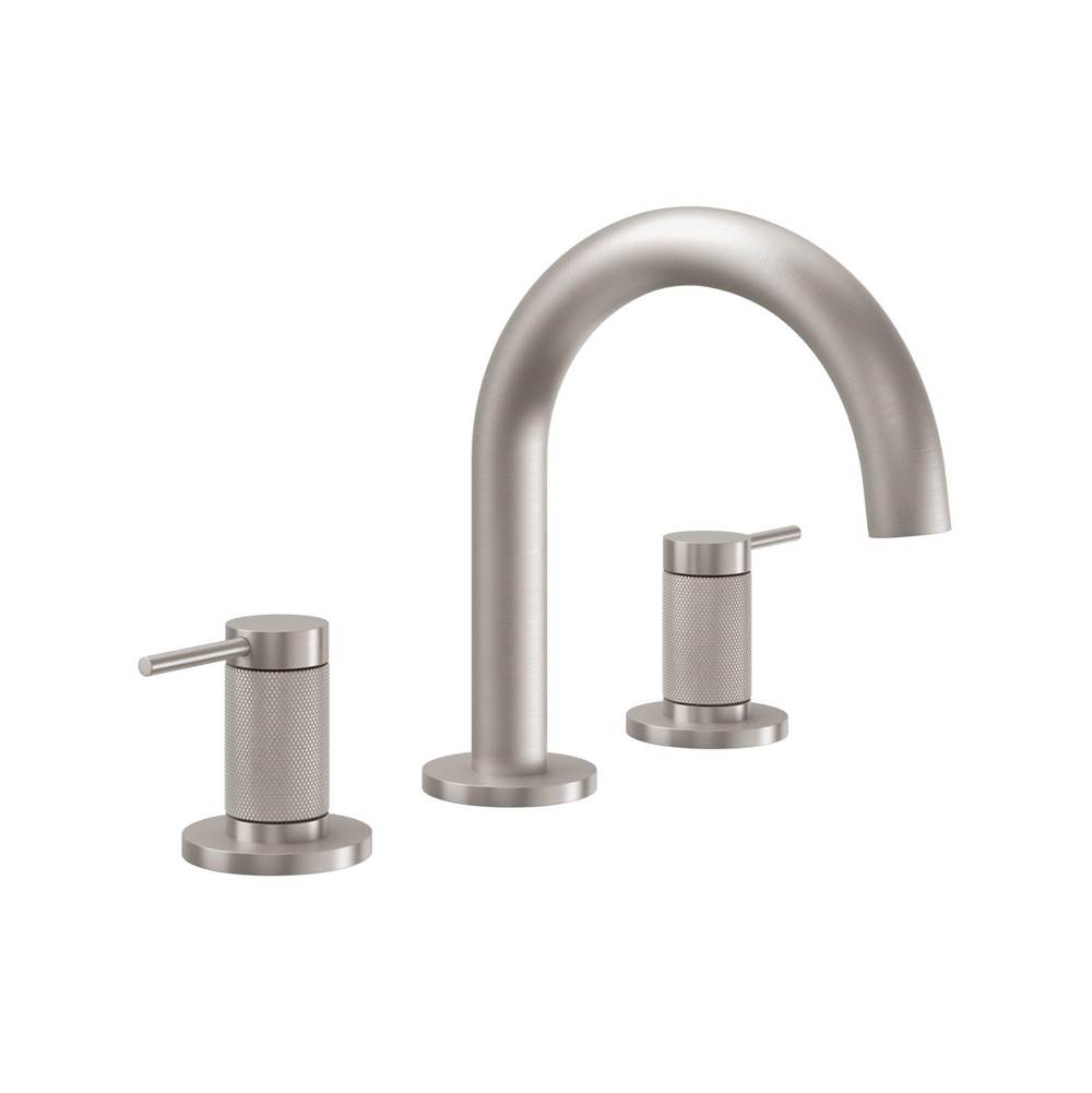 California Faucets 8'' Widespread Lavatory Faucet - Medium Spout; Knurled Insert