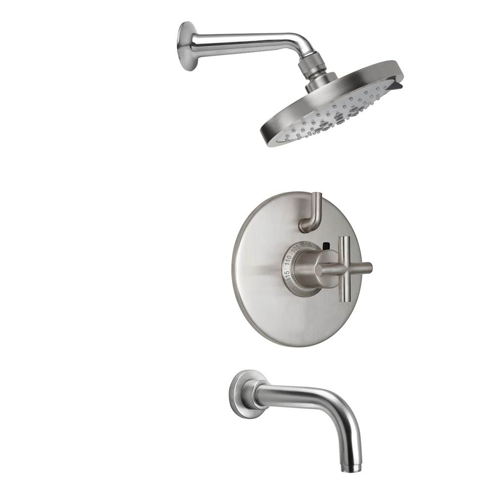 California Faucets Tiburon Styletherm 1/2'' Thermostatic Shower System with Showerhead and  Tub Spout