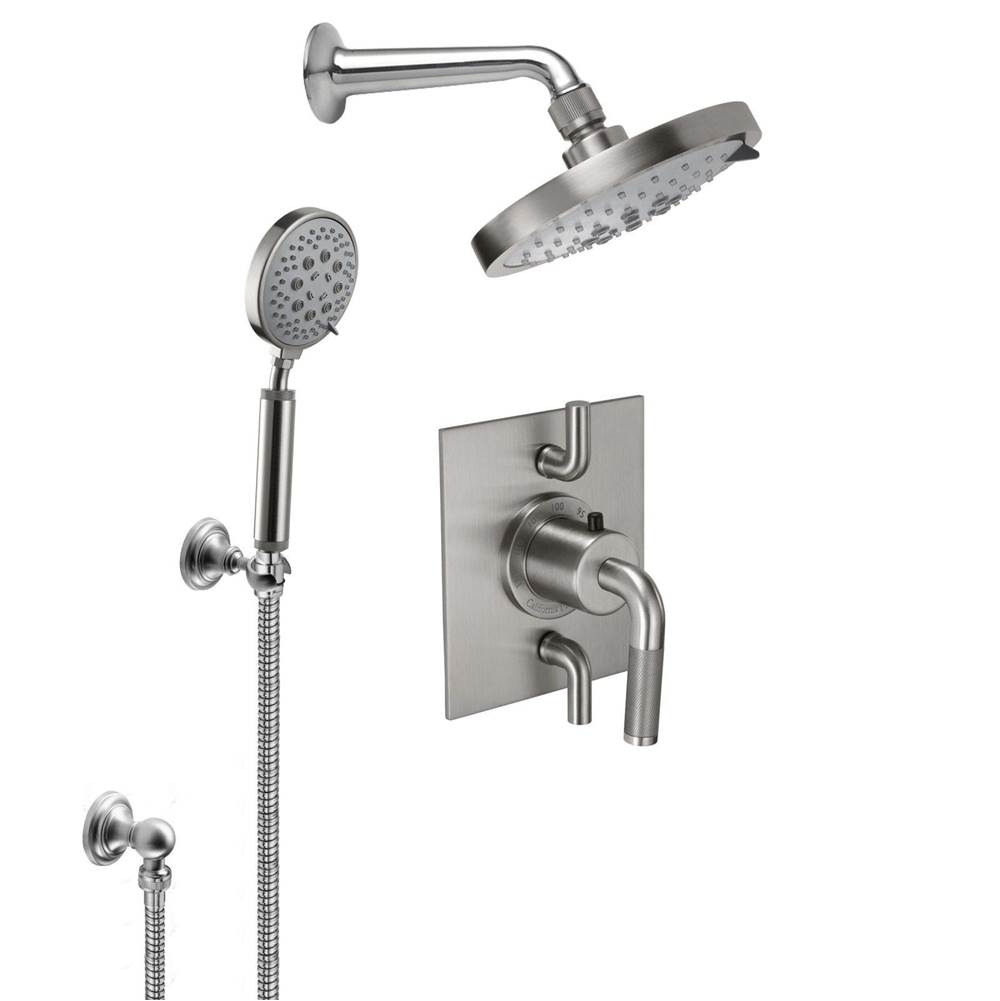 California Faucets Descanso StyleTherm® 1/2'' Thermostatic Shower System with Showerhead and Handshower on Hook