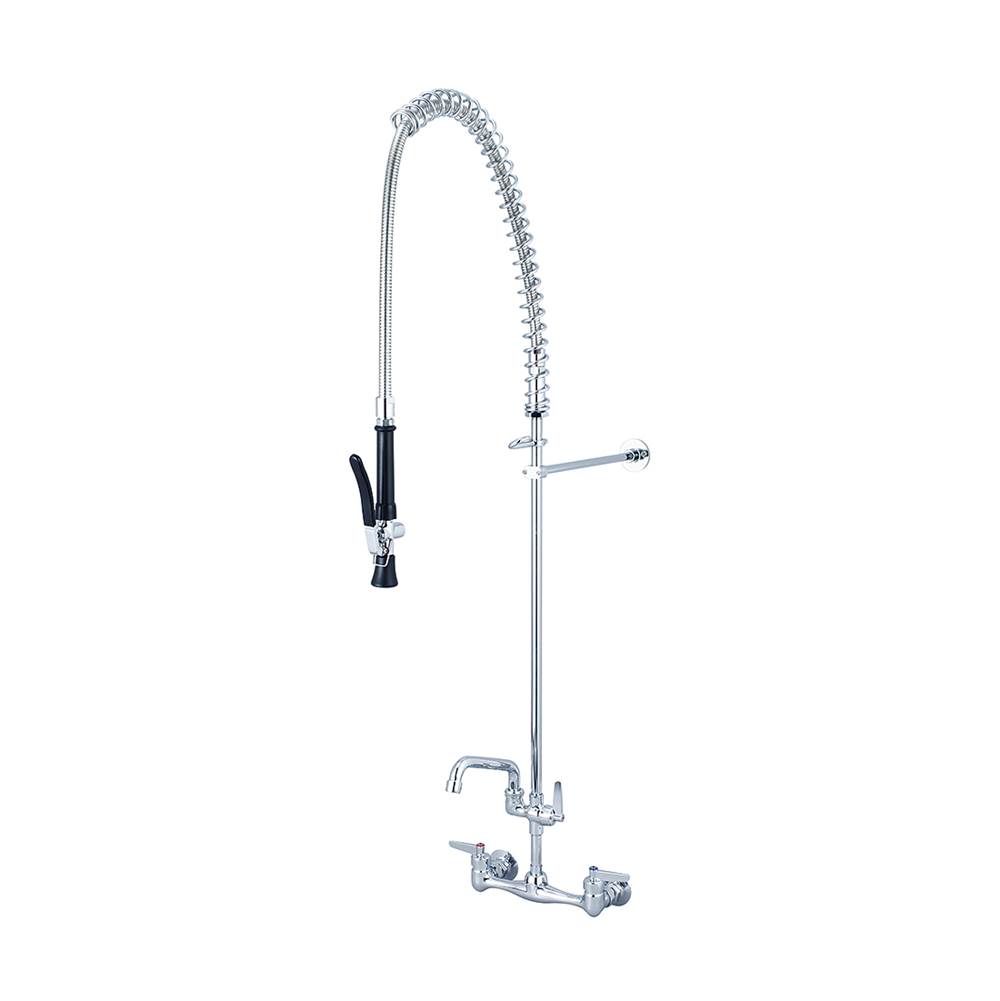 Central Brass Pre-Rinse-Wallmount 7-7/8'' To 8-1/8'' Lvr Hdl Add-On Faucet 6'' Tube Spt-Pc