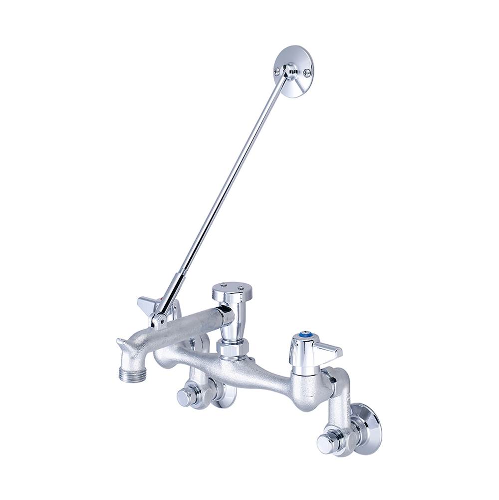 Central Brass Service Sink-3'' To 13'' Two Canopy Hdls Rigid Spt Integ Stops-Rough Cp